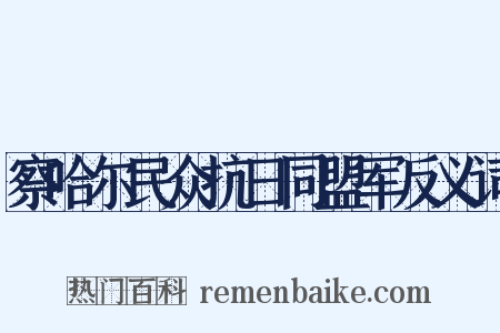 察哈尔民众抗日同盟军反义词是什么意思的图片